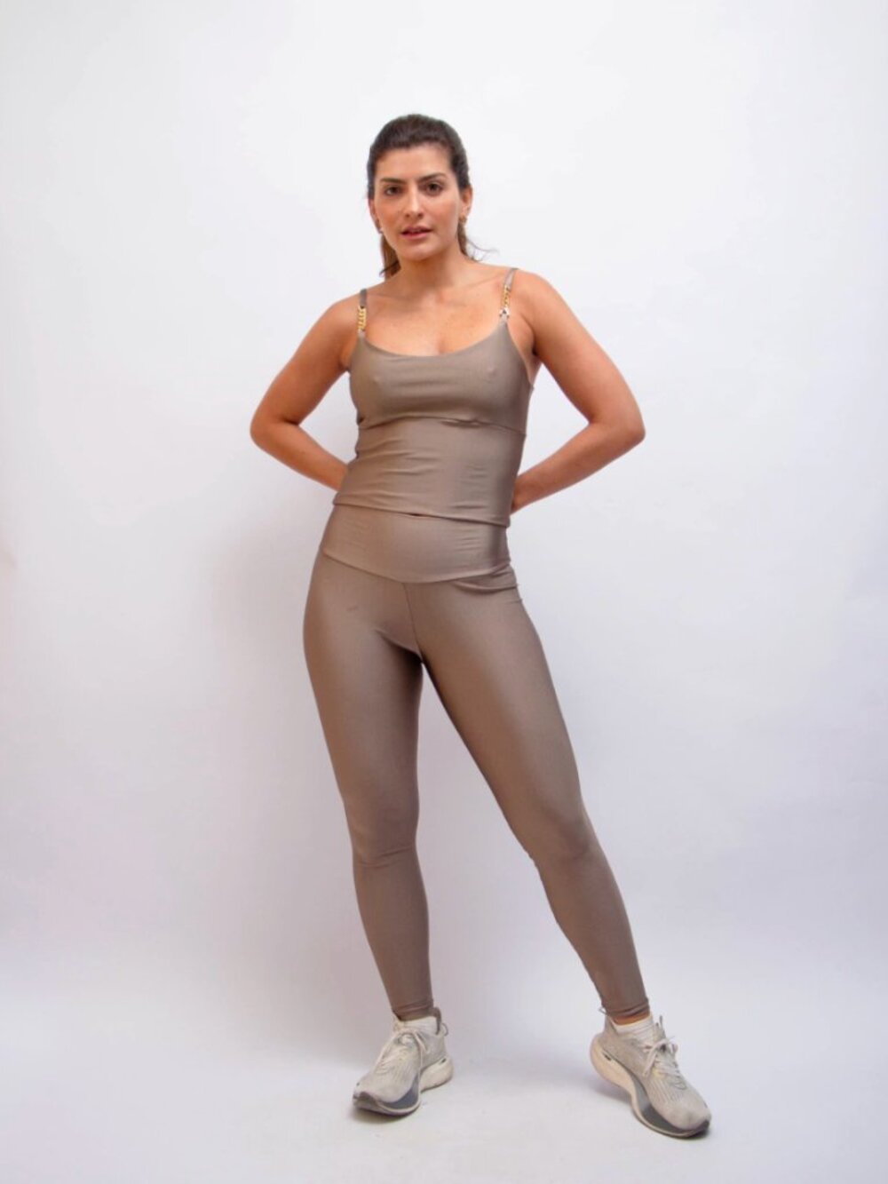 Premium Dark Taupe Leggings, Buttery-Soft Sculpting Workout Leggings
